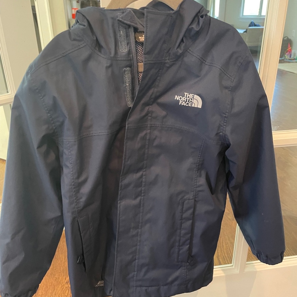 North face boys navy raincoat